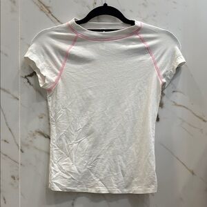 SKIMS White and Pink Women's Top